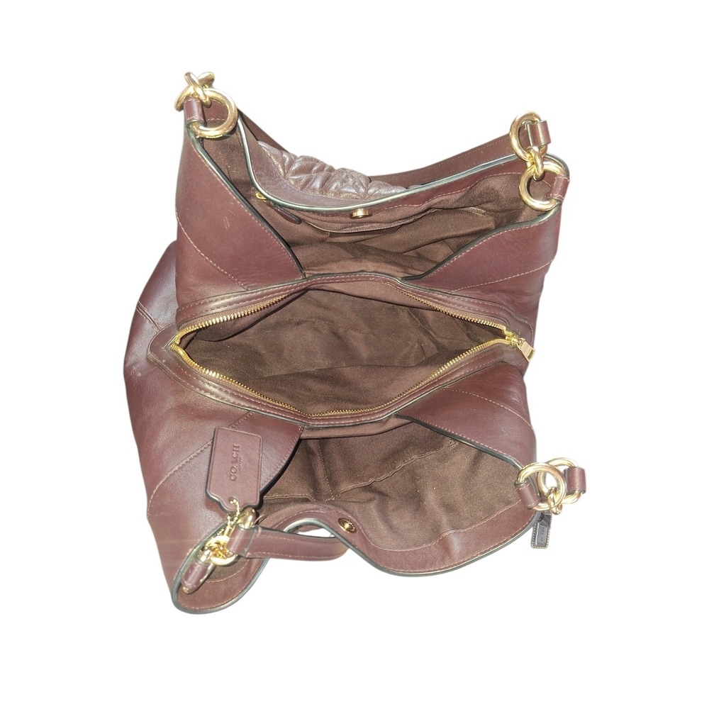 Coach Lexy Quilted Leather Shoulder Bag in Brown - Picture 5 of 9